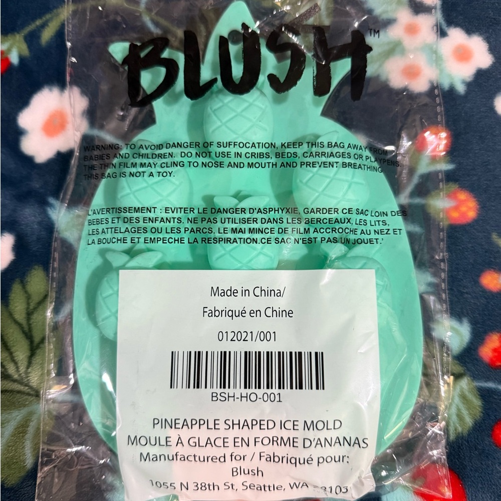 Blush Pineapple Ice Cube Tray, New in Package